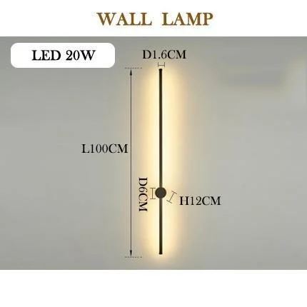 Modern Led Wall Lamp Long Hanging Minimalistic Lights 399556