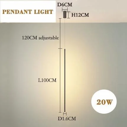 Modern Led Wall Lamp Long Hanging Minimalistic Lights 521325