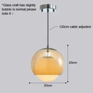 Modern Minimalist Glass Ball Pendant Light