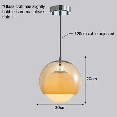 Modern Minimalist Glass Ball Pendant Light 875991