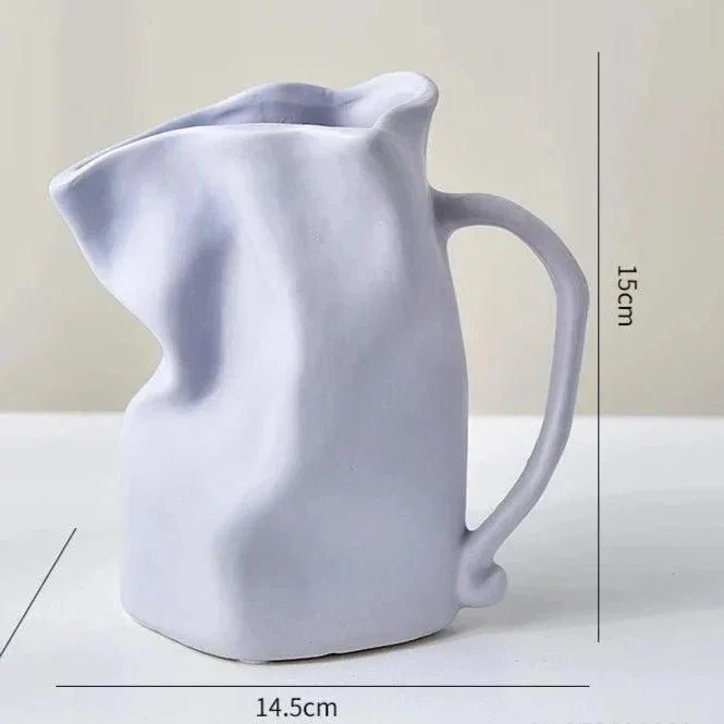 Modern Minimalist Irregular Ceramic Vase 473754