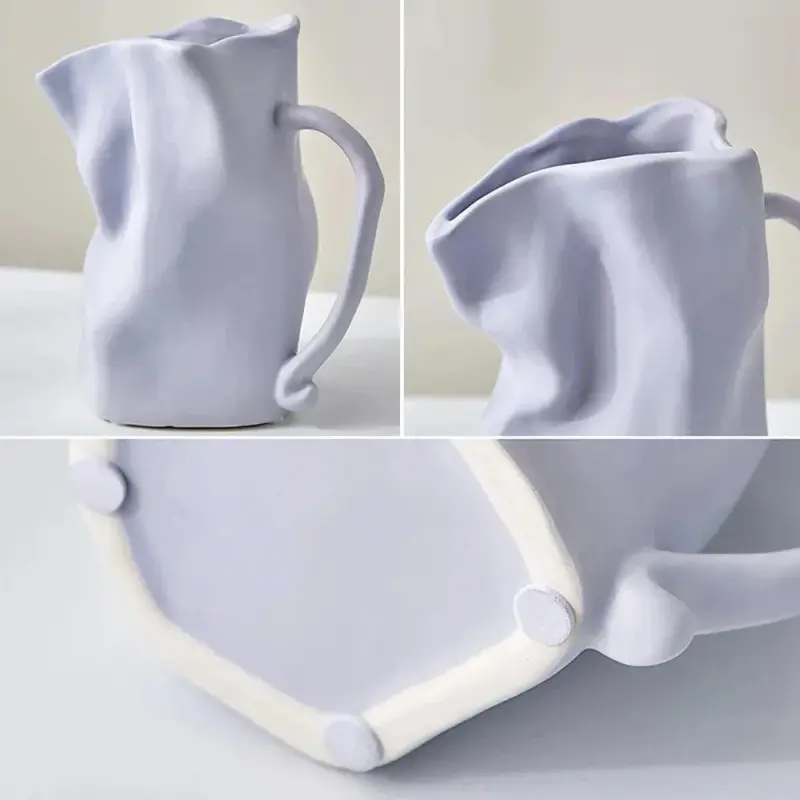 Modern minimalist irregular ceramic vase