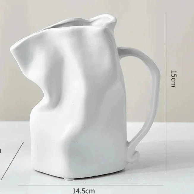 Modern Minimalist Irregular Ceramic Vase 796168