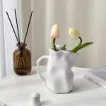 Modern minimalist irregular ceramic vase