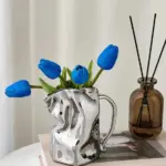 Modern minimalist irregular ceramic vase