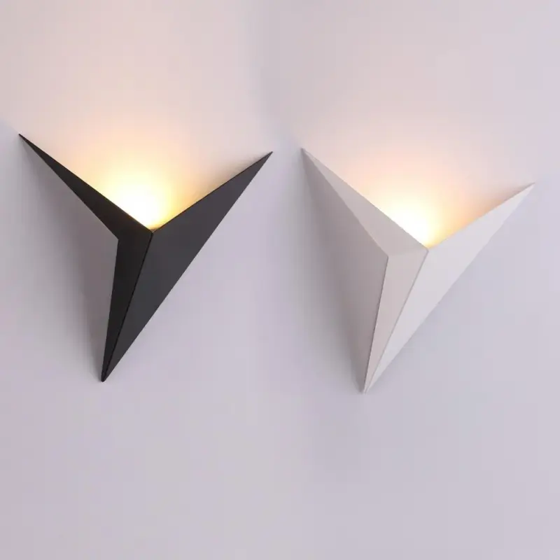 Modern minimalist triangle 3w led wall lamps