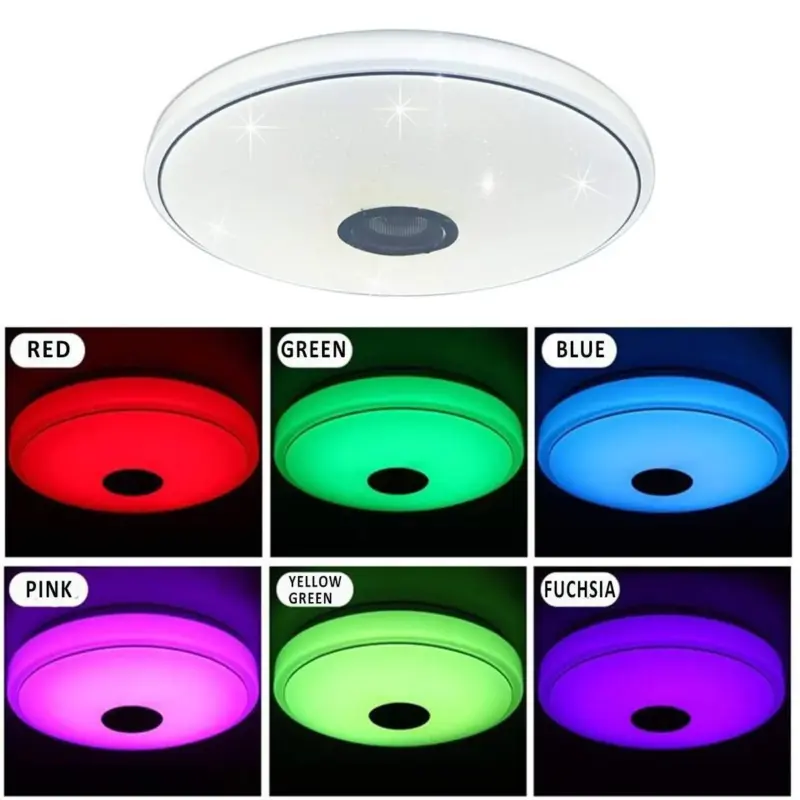 Modern rgb led ceiling lights home lighting 36w 60w bluetooth with remote control