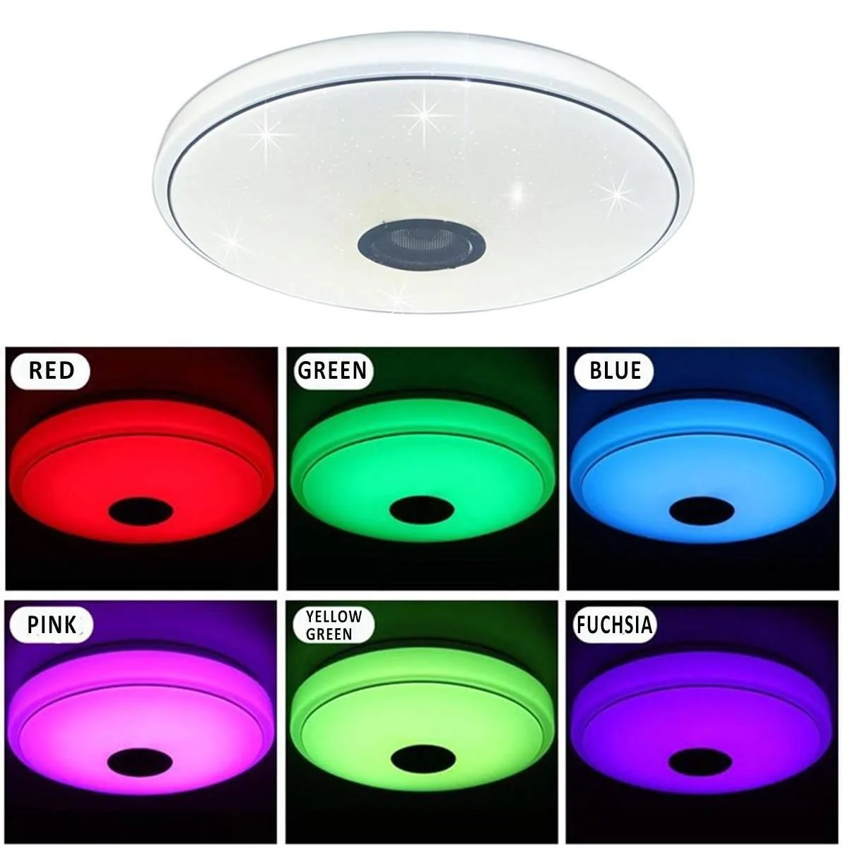 Modern Rgb Led Ceiling Lights Home Lighting 36w 60w Bluetooth With Remote Control 544571