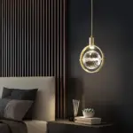 Modern ring crystal led pendelleuchte halbring kristallelemente luxusbeleuchtung energiesparend xlumina