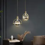 Modern ring crystal led pendelleuchte halbring kristallelemente luxusbeleuchtung energiesparend xlumina3