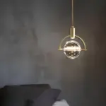 Modern ring crystal led pendelleuchte halbring kristallelemente luxusbeleuchtung energiesparend xlumina5