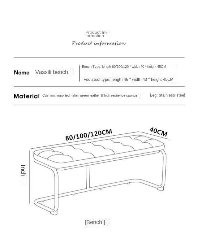 Modern Style Stool Bench Chair 823095