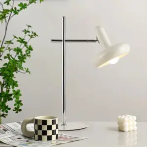 Homeko White Glass Disc Table Lamp