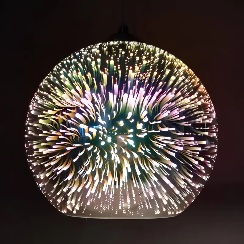 Moderne 3d feuerwerk glas hangelampe kreative beleuchtung xlumina