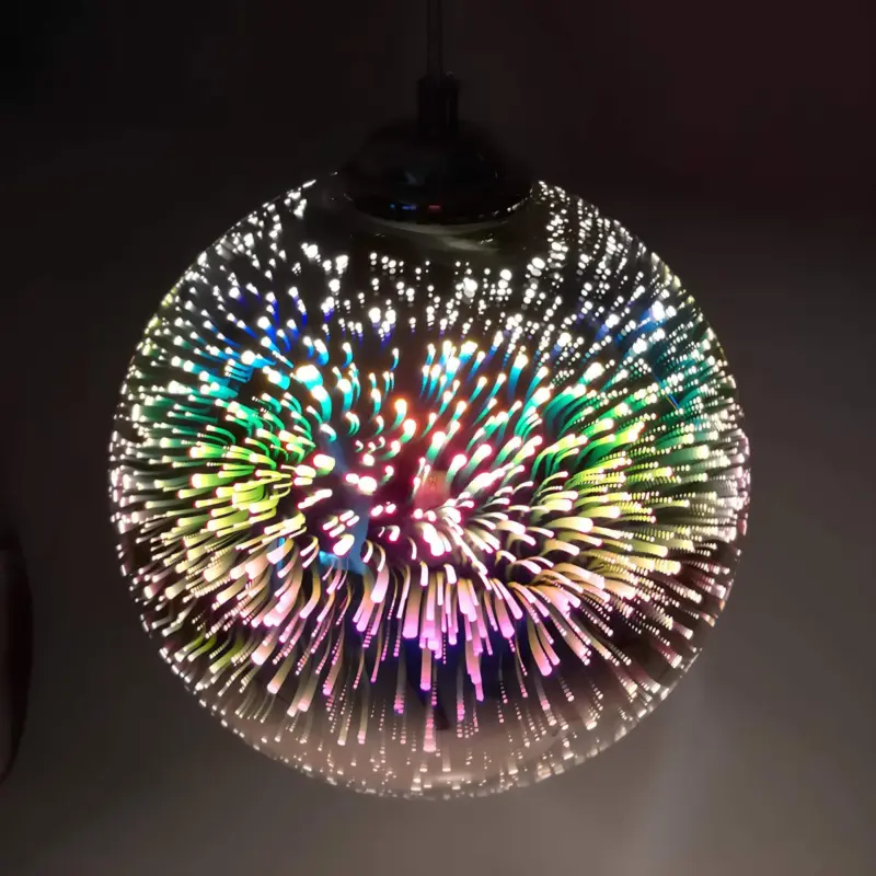 Moderne 3d feuerwerk glas hangelampe kreative beleuchtung xlumina