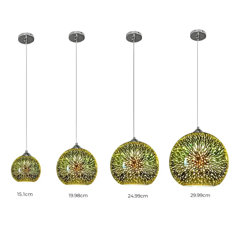 Moderne 3d feuerwerk glas hangelampe kreative beleuchtung xlumina