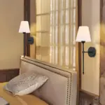 Moderne amerikanische Wandleuchte metall glas led beleuchtung schwarz gold wohnzimmer dekoration xLumina