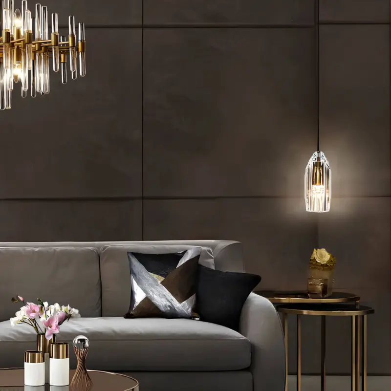 Moderne deckenleuchte haengelampe mit k9 kristallen glamouroeses licht stilvolles design energieeffizient xlumina3