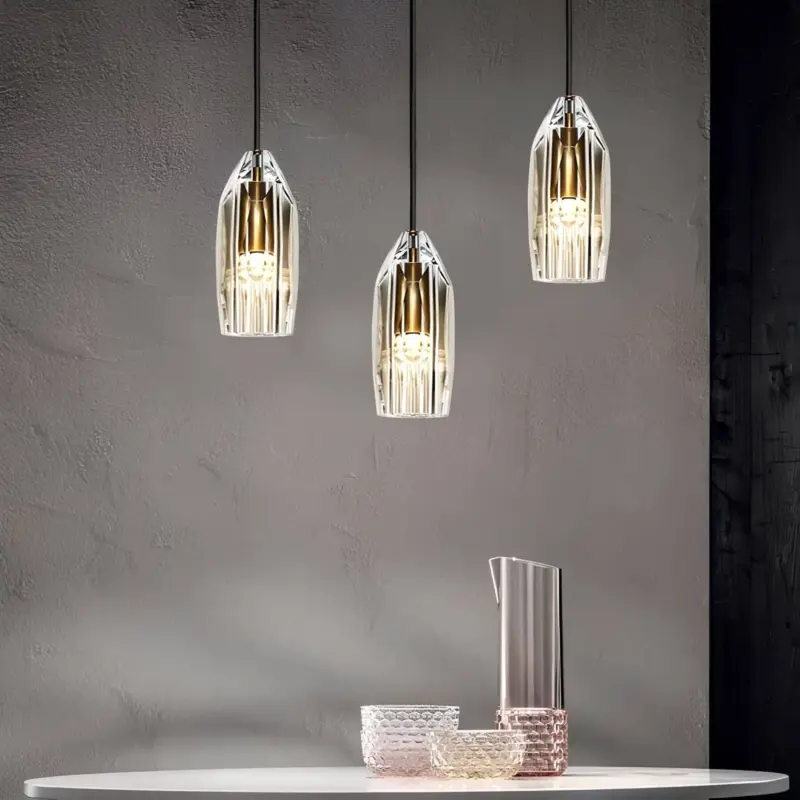 Moderne deckenleuchte haengelampe mit k9 kristallen glamouroeses licht stilvolles design energieeffizient xlumina4