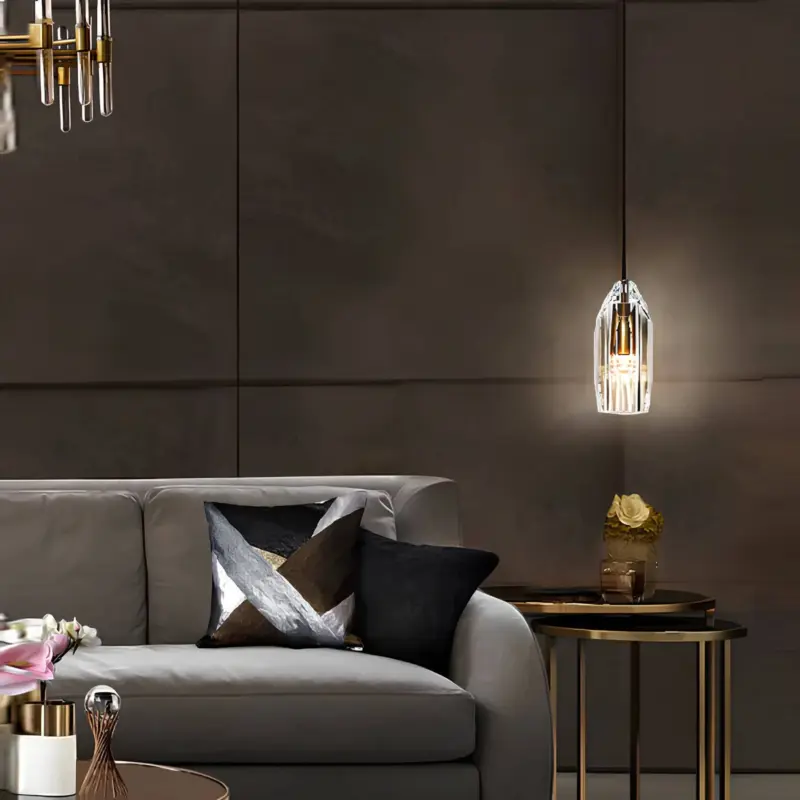 Moderne deckenleuchte haengelampe mit k9 kristallen glamouroeses licht stilvolles design energieeffizient xlumina7