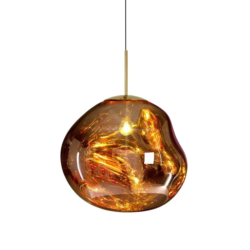 Moderne hangelampe silber rot glas elegante esszimmerbeleuchtung 30cm xlumina6