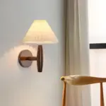 Moderne holz Wandleuchte naturholz warmweiss beleuchtung modern einfach installation xLumina