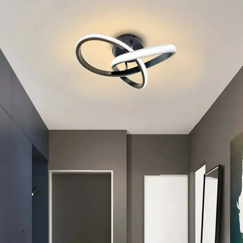 Moderne led deckenleuchte 2 ringe dimmbar energiesparend warmweiss kaltweiss xlumina12