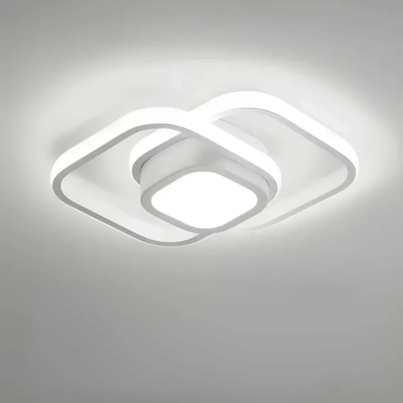 Moderne led deckenleuchte 2 ringe dimmbar energiesparend warmweiss kaltweiss xlumina2