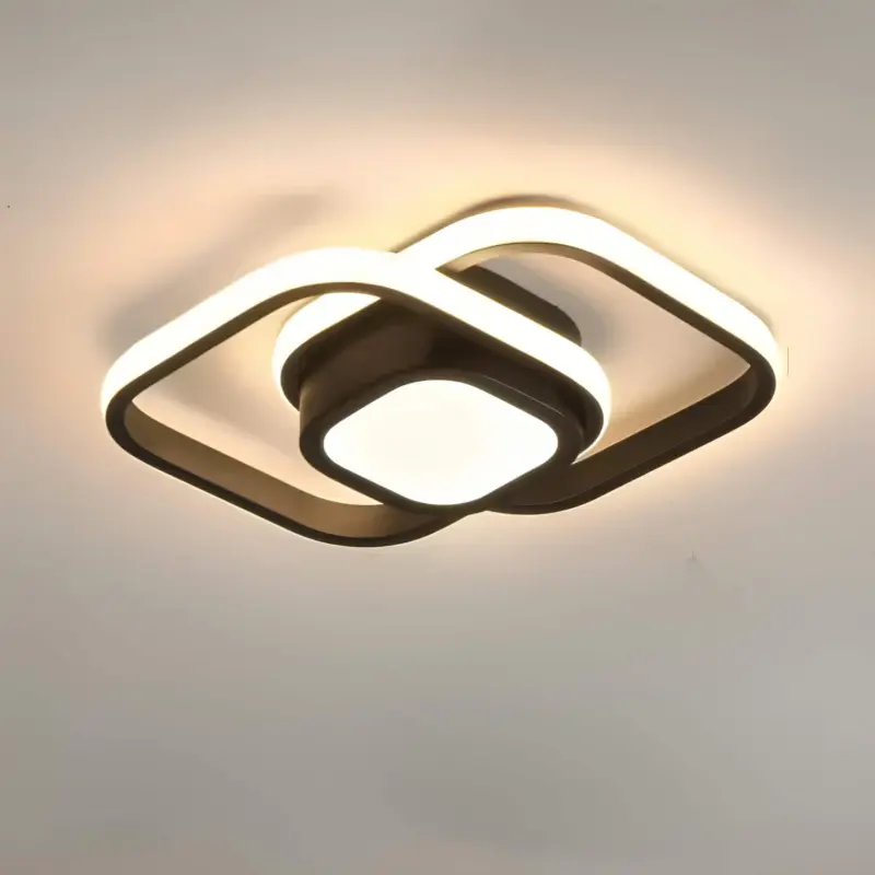 Moderne led deckenleuchte 2 ringe dimmbar energiesparend warmweiss kaltweiss xlumina4