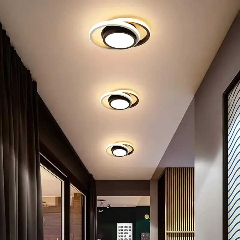 Moderne led deckenleuchte 2 ringe dimmbar energiesparend warmweiss kaltweiss xlumina9