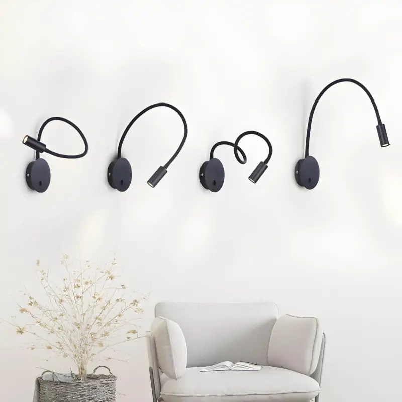 Moderne led wandlampe 360 grad verstellbares licht 9W 4000K schwarz weiss gold elegant xLumina