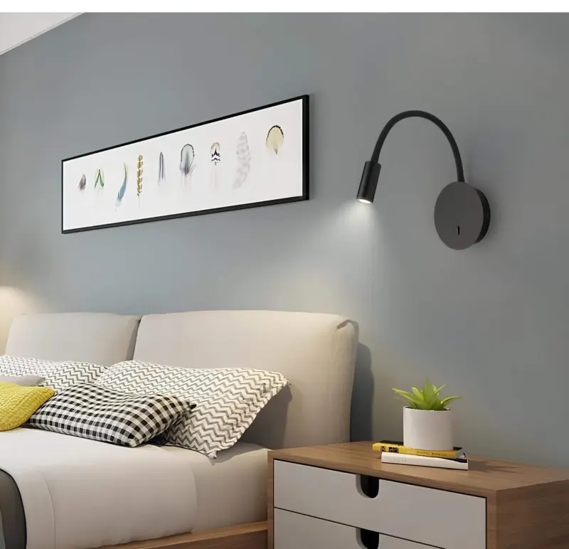 Moderne led wandlampe 360 grad verstellbares licht 9W 4000K schwarz weiss gold elegant xLumina