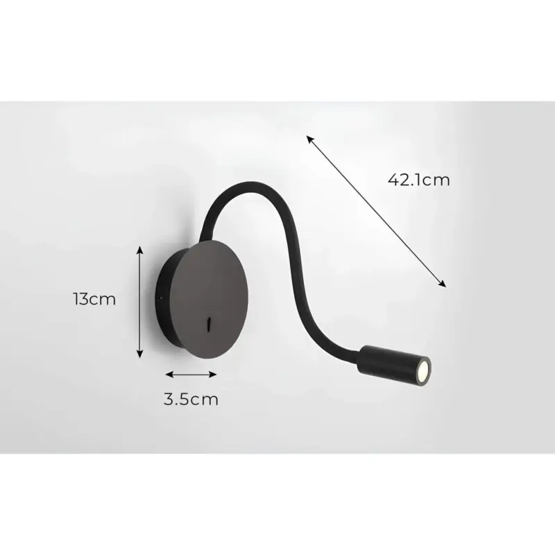 Moderne led wandlampe 360 grad verstellbares licht 9W 4000K schwarz weiss gold elegant xLumina
