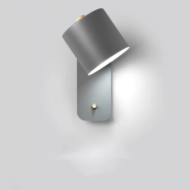 Moderne led wandleuchte mit schalter innenbeleuchtung schwarz weiss grau 9W xlumina