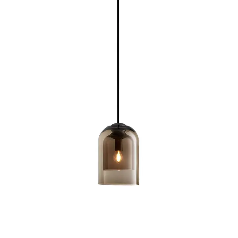 Moderne minimalistische bernstein rauchglas pendelleuchte led deckenleuchte xlumina11