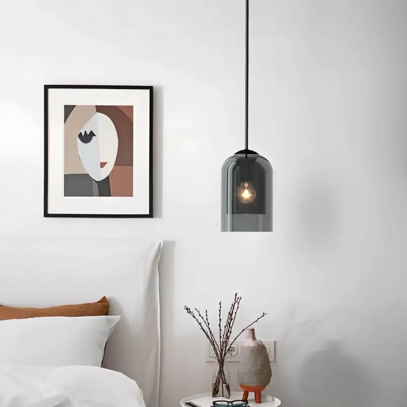 Moderne minimalistische bernstein rauchglas pendelleuchte led deckenleuchte xlumina5