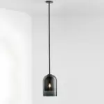 Moderne minimalistische bernstein rauchglas pendelleuchte led deckenleuchte xlumina9