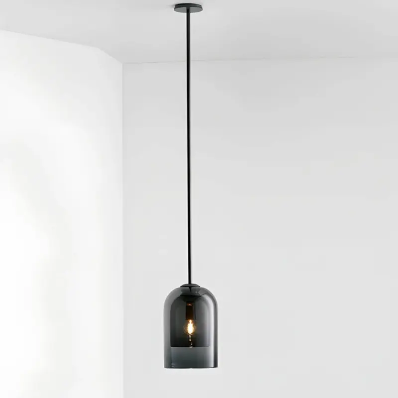 Moderne minimalistische bernstein rauchglas pendelleuchte led deckenleuchte xlumina9