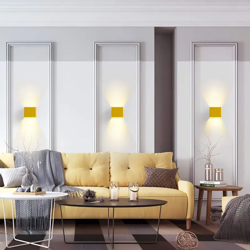 Moderne quadrat wandlampe schwarz weiss gruen led raumbeleuchtung xLumina
