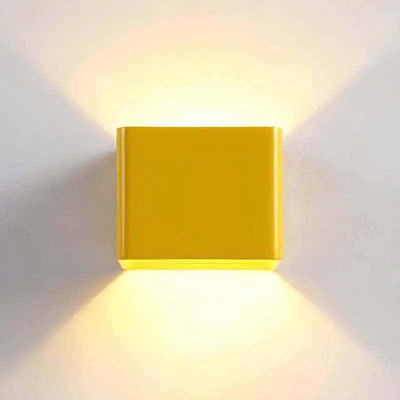 Moderne quadrat wandlampe schwarz weiss gruen led raumbeleuchtung xLumina