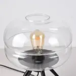 Moderne tischlampe joah mit transparentem glas