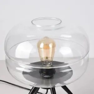 Modern table lamp joah with transparent glass