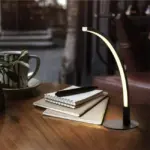 Moderne tischleuchte schwarz inkl led finn