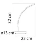 Moderne tischleuchte schwarz inkl led finn
