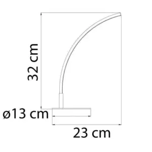 Modern table lamp black incl. LED - Finn