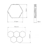 Modulair touch wandleuchte modulares design touch steuerung led beleuchtung weiss schwarz warmweiss xlumina5