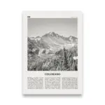 Monochrome landscape travel poster