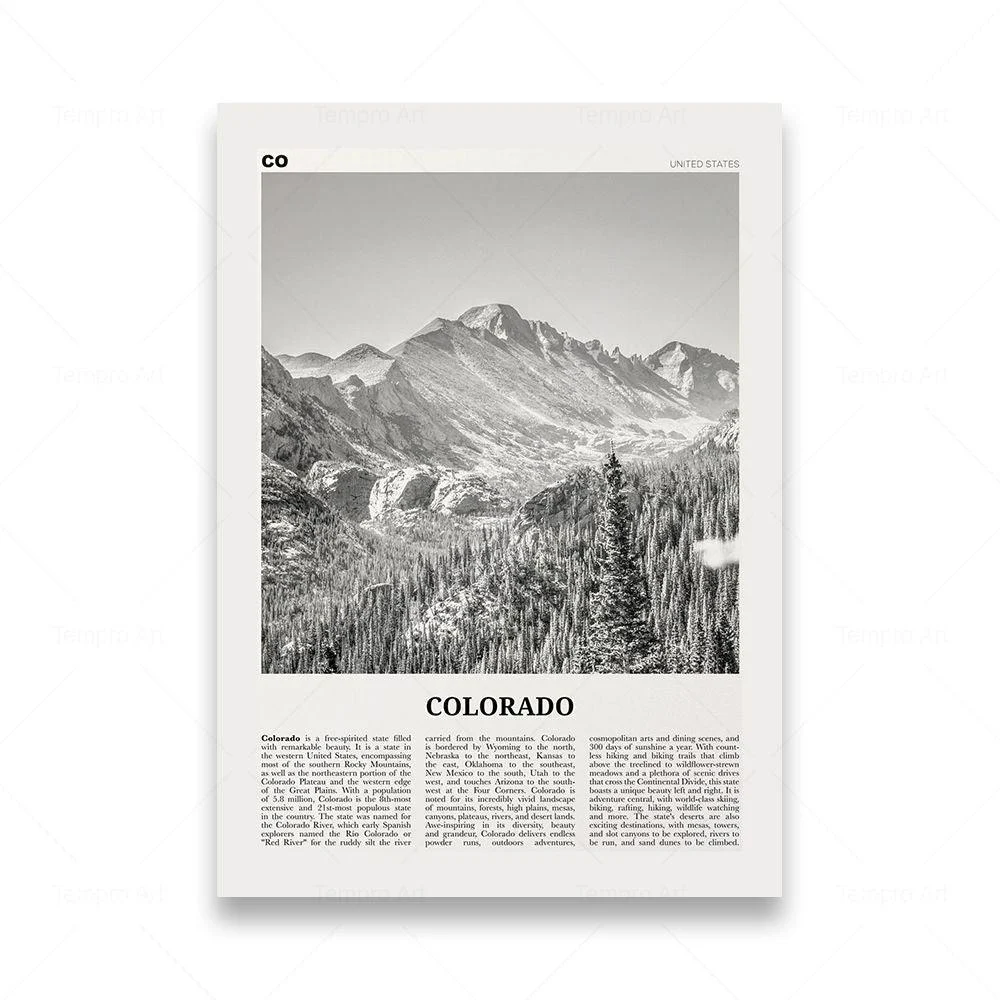 Monochrome Landscape Travel Poster 301545