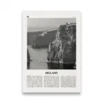 Monochrome landscape travel poster
