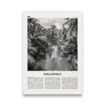 Monochrome landscape travel poster